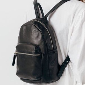 Baggu black leather backpack